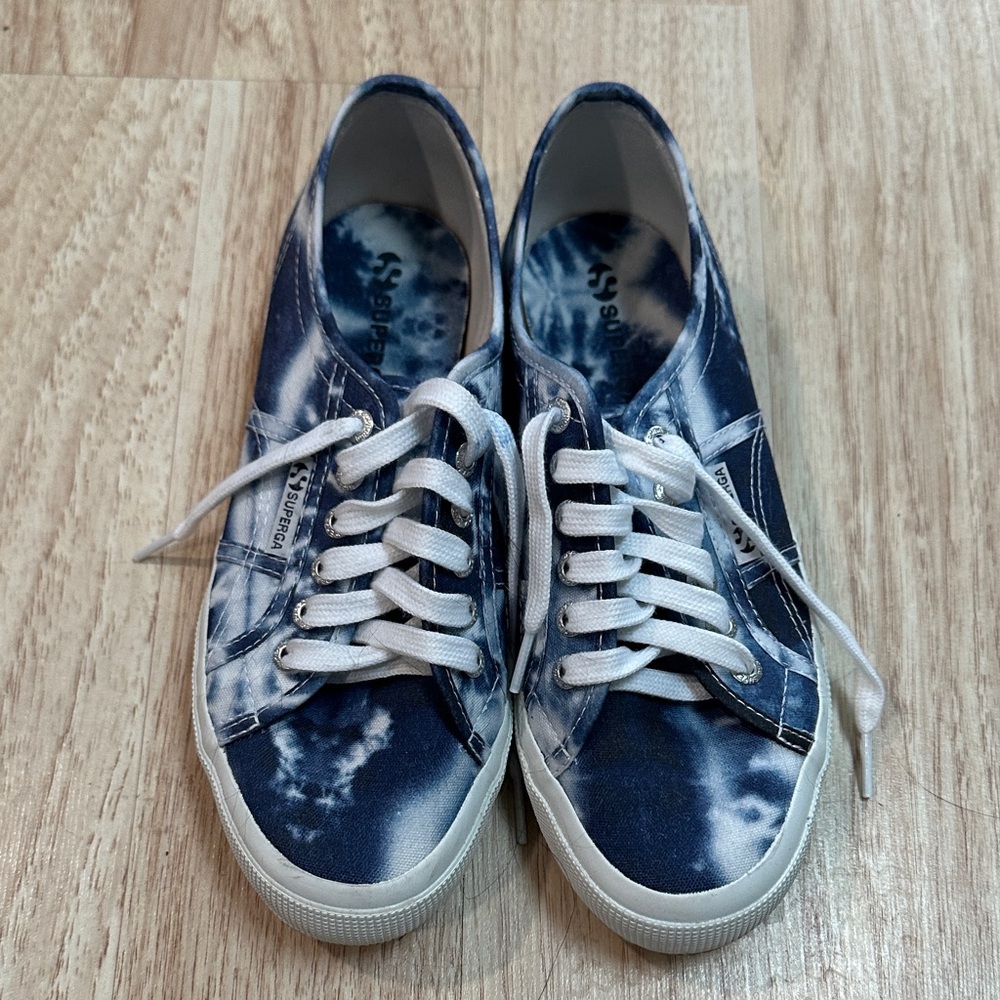 Superga Navy Tie-Dye Sneakers Size 39 or 8